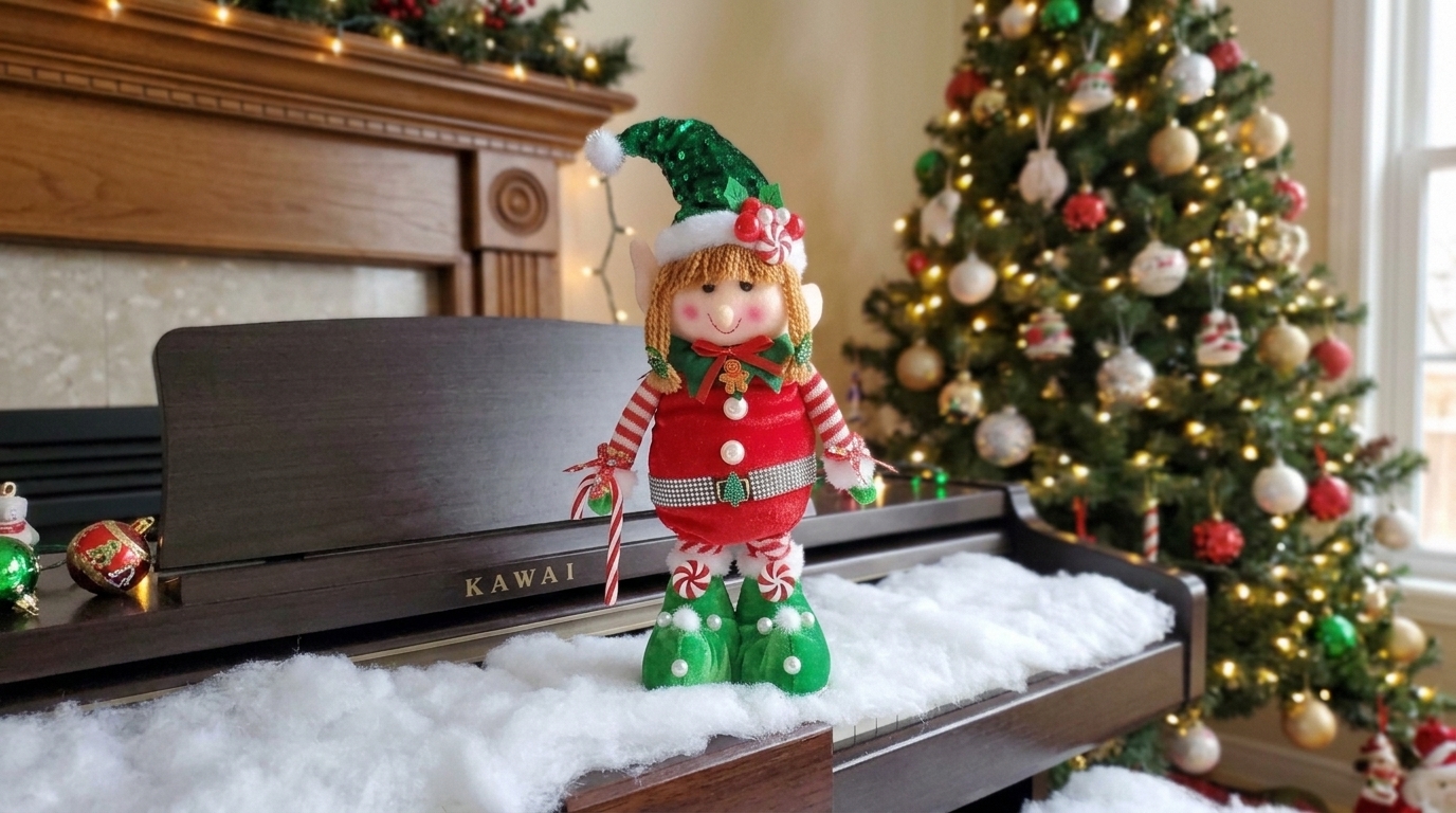 Hand Decorated Girl Festive Christmas Elf Decoration photo 2